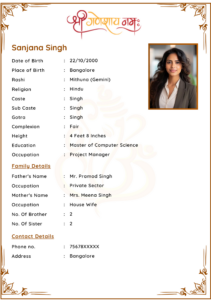 Premium marriage biodata maker